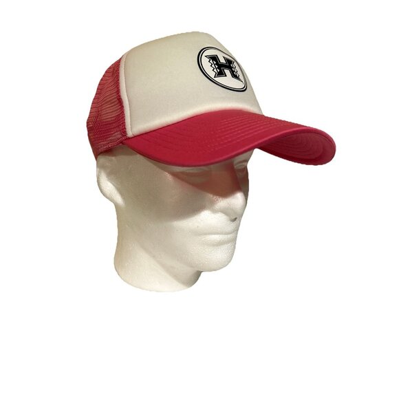 University Of Hawaii Trucker Hat Pink & White Adjustable Snapback By Colosseum - Picture 2 of 8